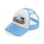 miami dolphins logo-sky-blue-trucker-hat