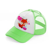 lovely fox-lime-green-trucker-hat