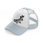 muskellunge fish-grey-trucker-hat