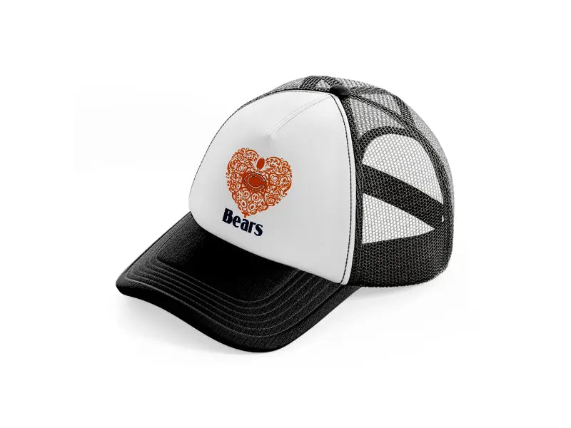 chicago bears lover-black-and-white-trucker-hat