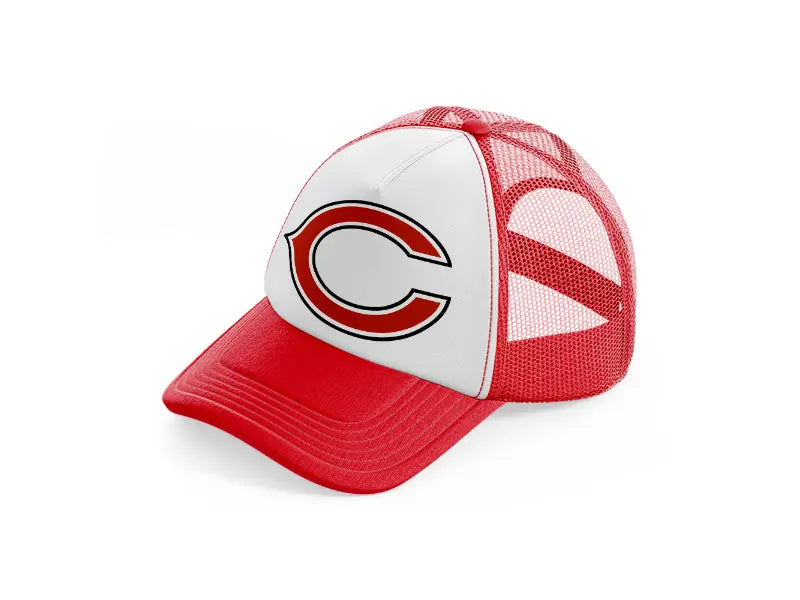 c from chicago bears-red-and-white-trucker-hat