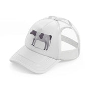 037 cow white trucker hat