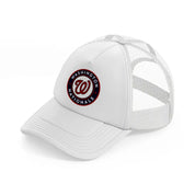 washington nationals red badge-white-trucker-hat