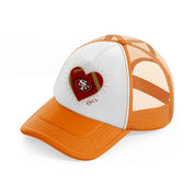 49ers fan club-orange-trucker-hat