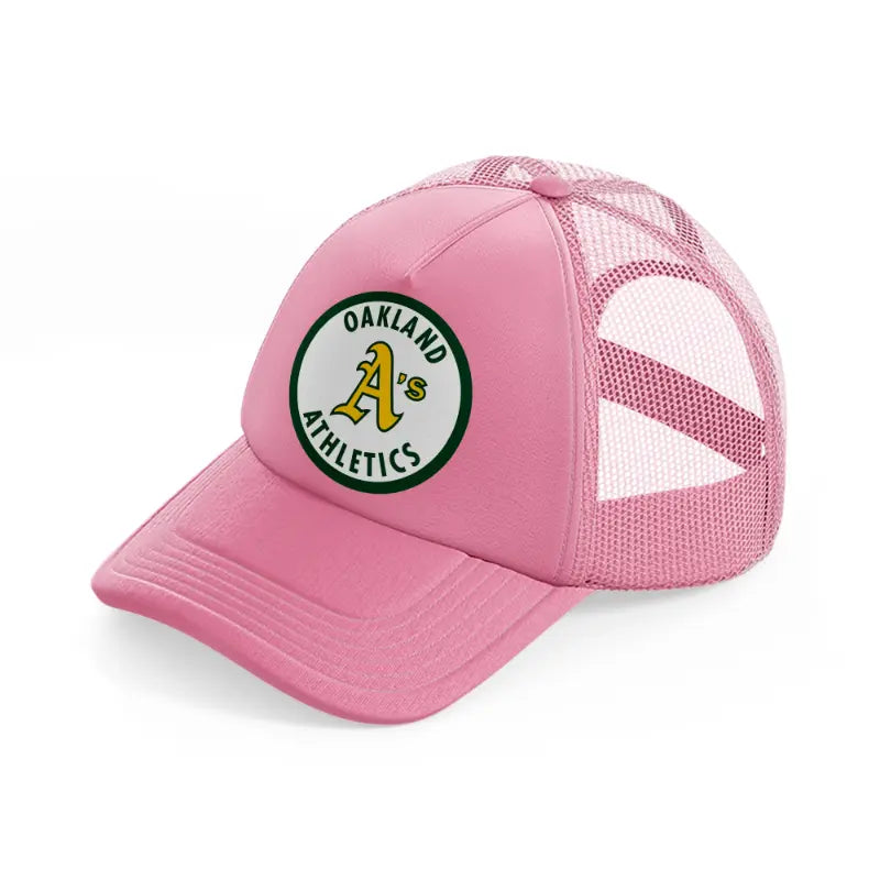 oakland athletics logo-pink-trucker-hat