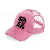 save water drink beer-pink-trucker-hat