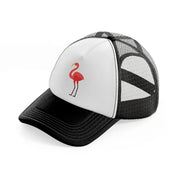 flamingo (1) black and white trucker hat