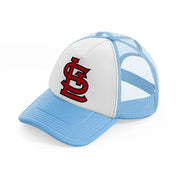 st louis cardinals emblem-sky-blue-trucker-hat
