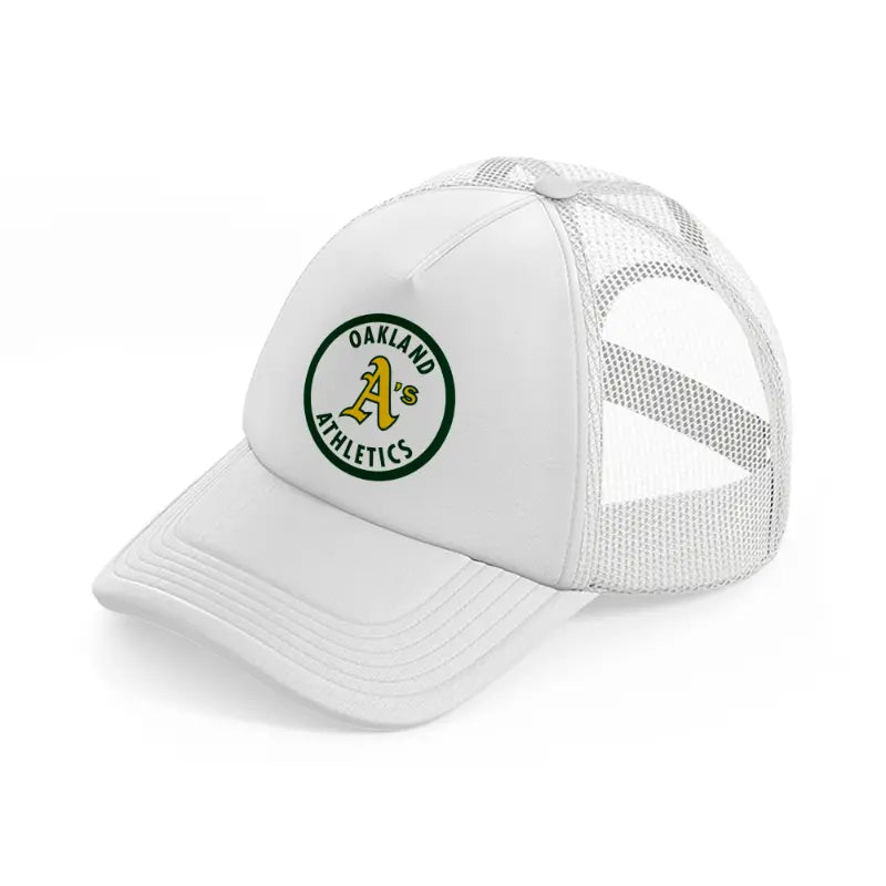 oakland athletics logo-white-trucker-hat