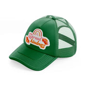 retro positive stickers (3) green trucker hat