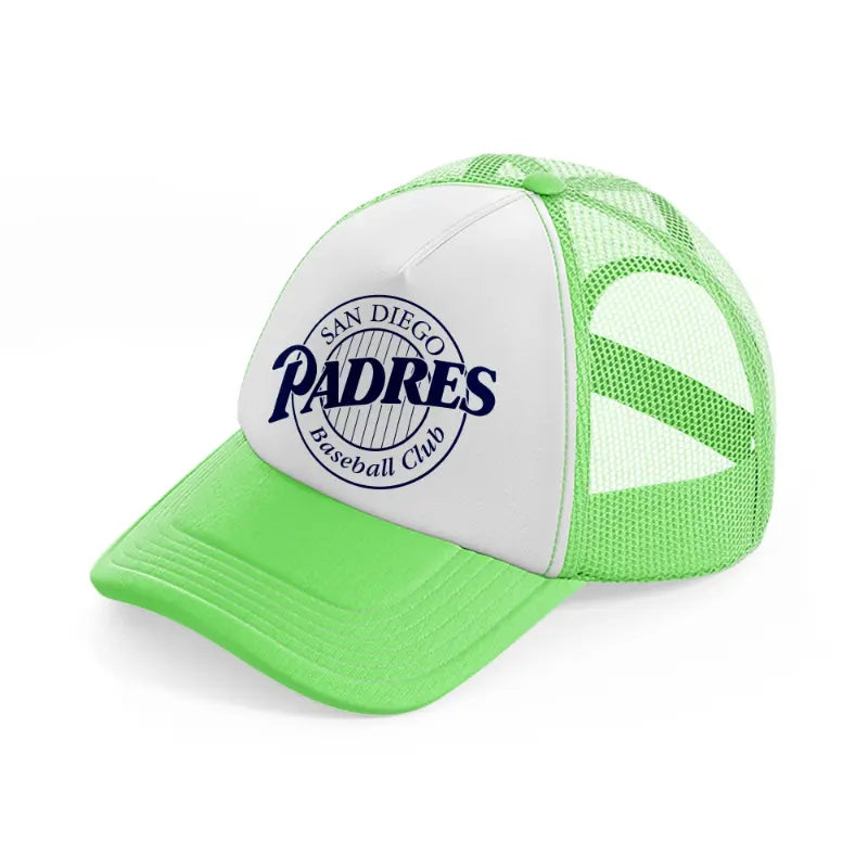 san diego padres baseball club-lime-green-trucker-hat