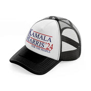 Kamala Harris 24 black-and-white Trucker Hat