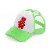 baseball fingers-lime-green-trucker-hat