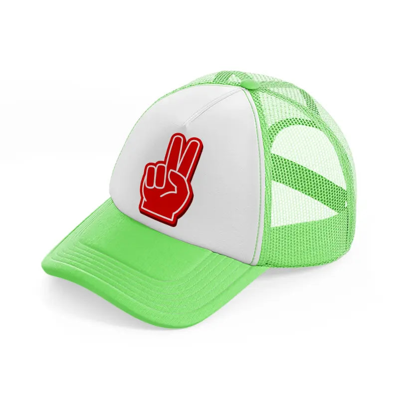 baseball fingers-lime-green-trucker-hat