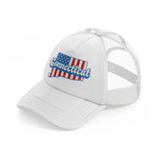 connecticut flag-white-trucker-hat