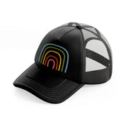 groovy shapes 06 black trucker hat