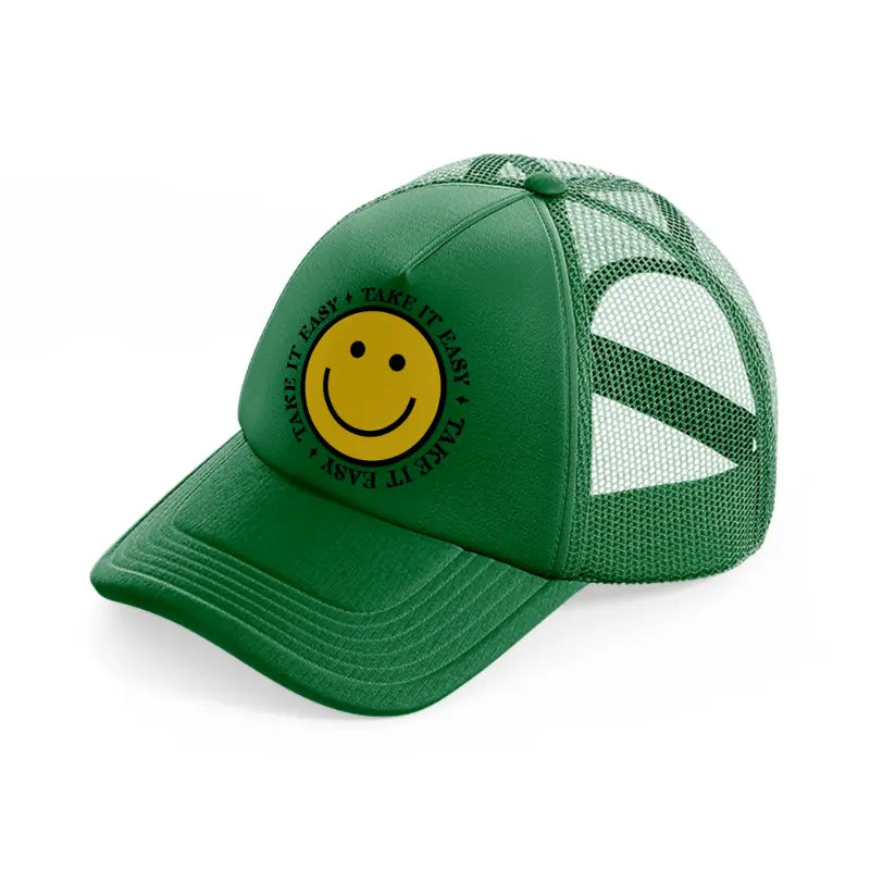 take it easy-green-trucker-hat