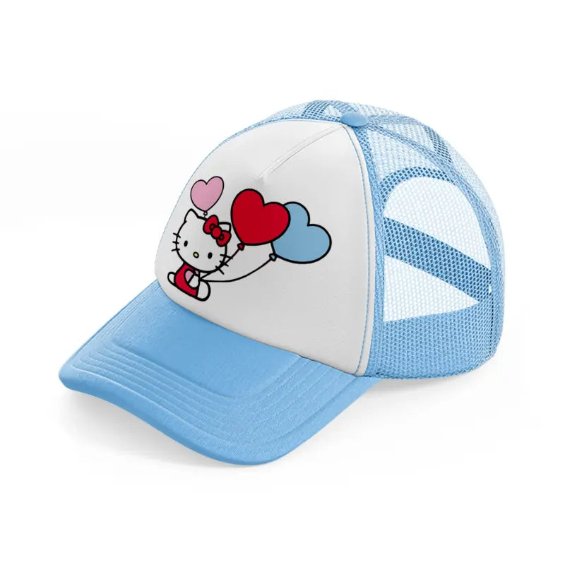 hello kitty balloons sky blue trucker hat