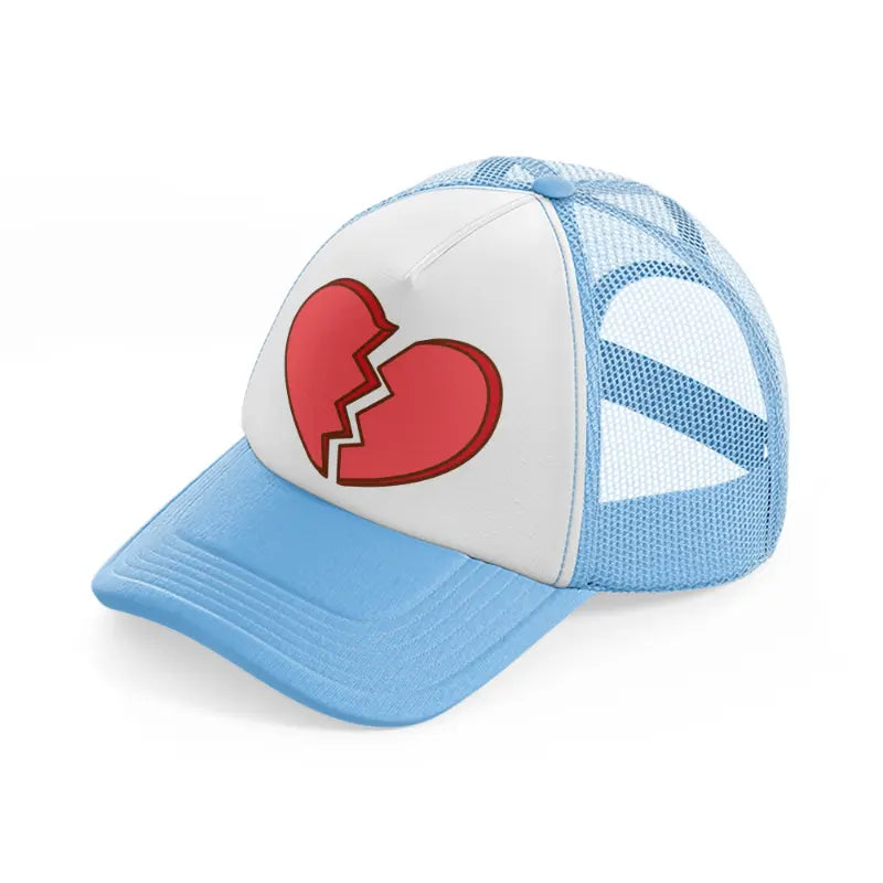 broken heart-sky-blue-trucker-hat