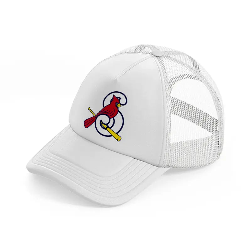 st louis cardinals bird emblem-white-trucker-hat