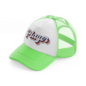 player lime green trucker hat