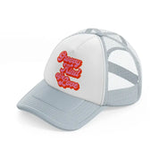 groovy love sentiments gs 07 grey trucker hat