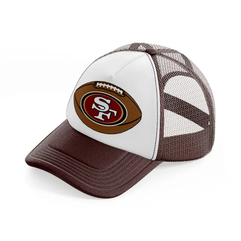 49ers american football ball-brown-trucker-hat