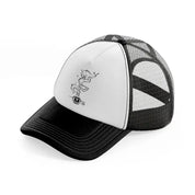 poison black & white-black-and-white-trucker-hat