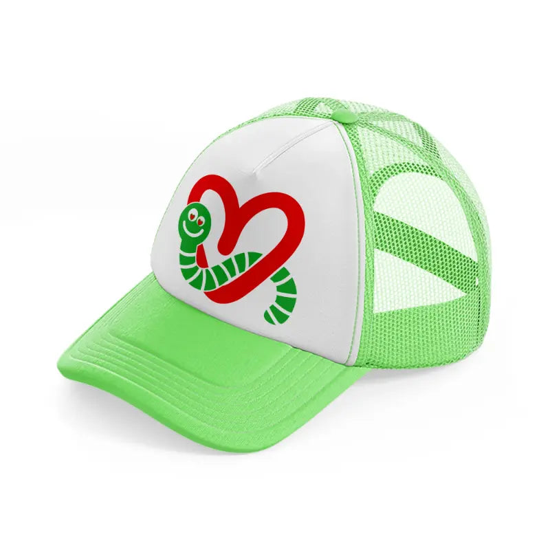 worm love-lime-green-trucker-hat