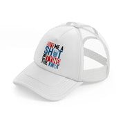 buy me a shot i'm tying the knot white trucker hat