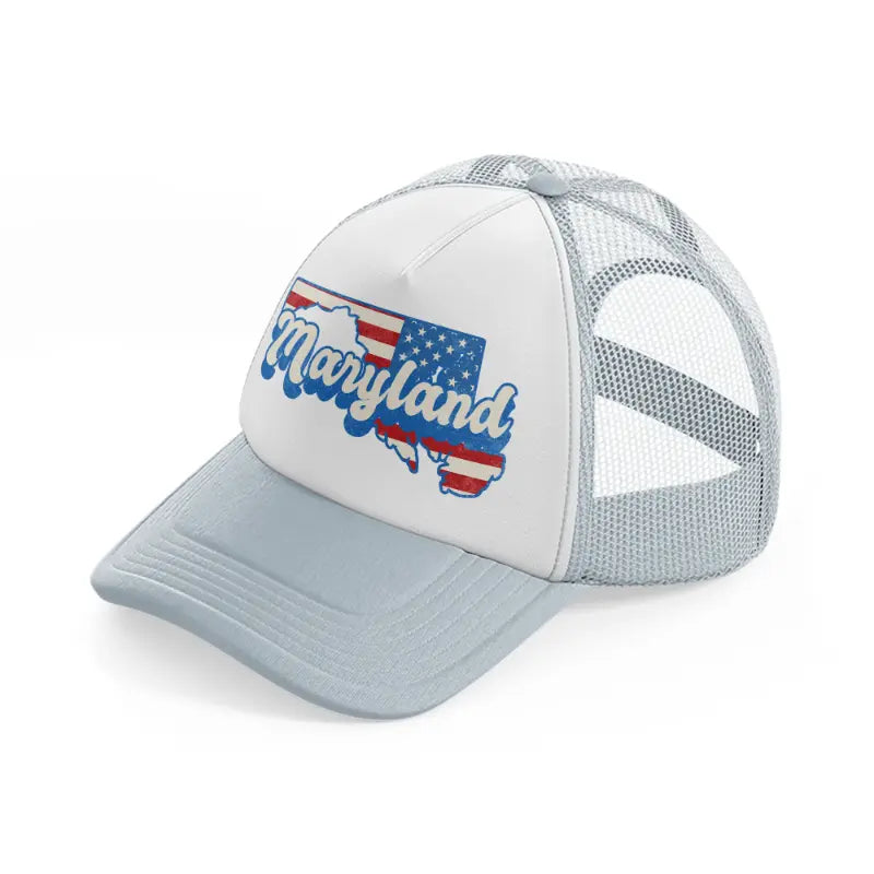maryland flag-grey-trucker-hat