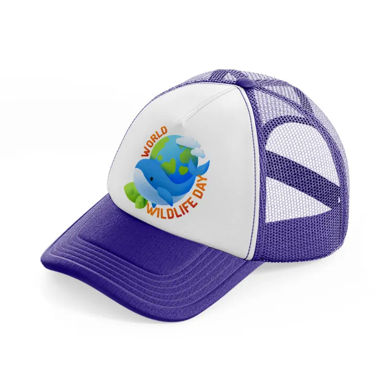 world-wildlife-day (3)-purple-trucker-hat