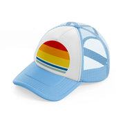 retro sun-sky-blue-trucker-hat