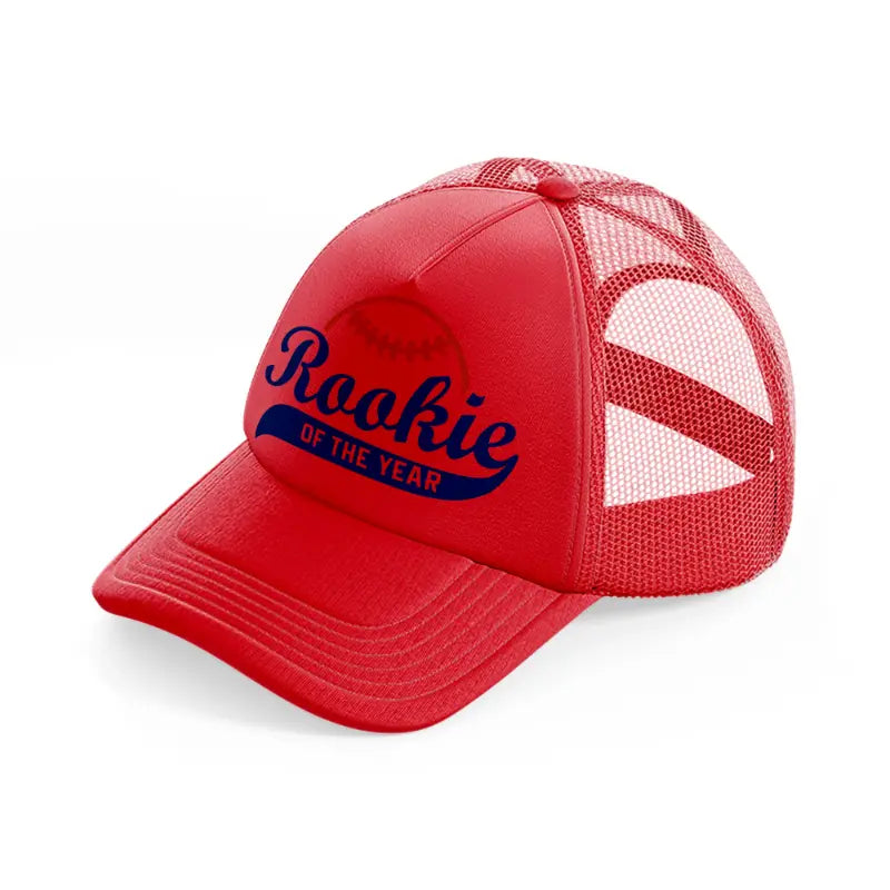 rookie of the year red trucker hat