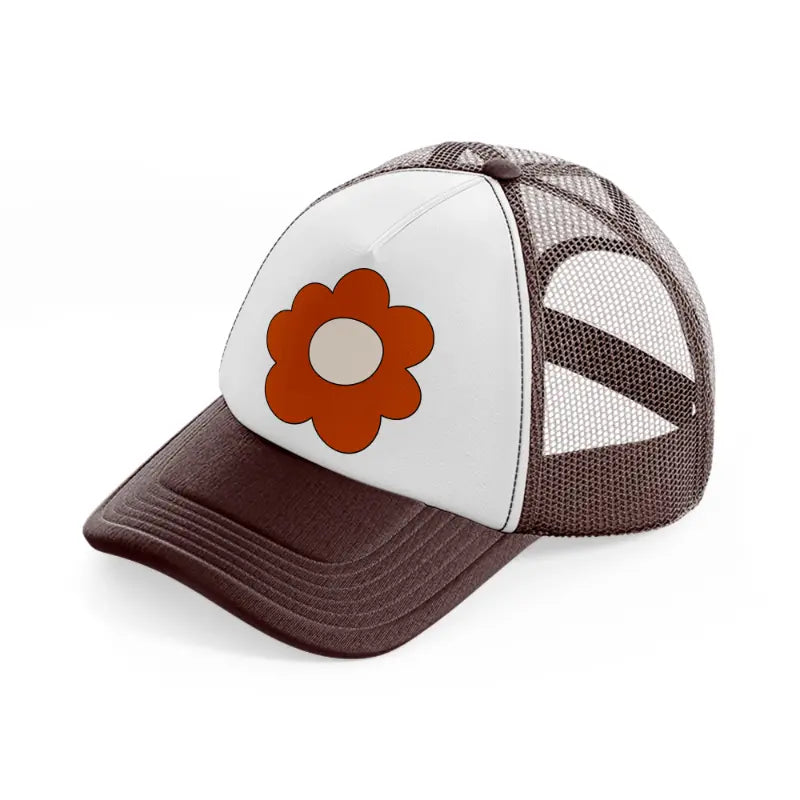 floral elements-42-brown-trucker-hat