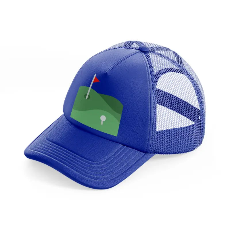 golf course flag-blue-trucker-hat