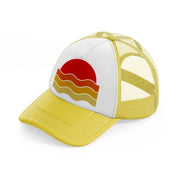 sun waves yellow trucker hat