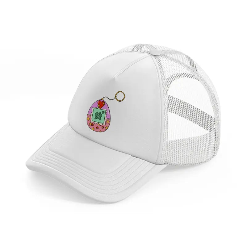 egg keychain-white-trucker-hat