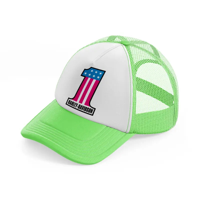 1 harley-davidson-lime-green-trucker-hat