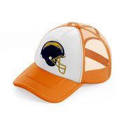 los angeles chargers helmet-orange-trucker-hat