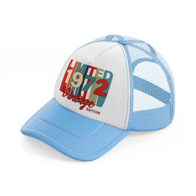 limited 1972 vintage edition-sky-blue-trucker-hat