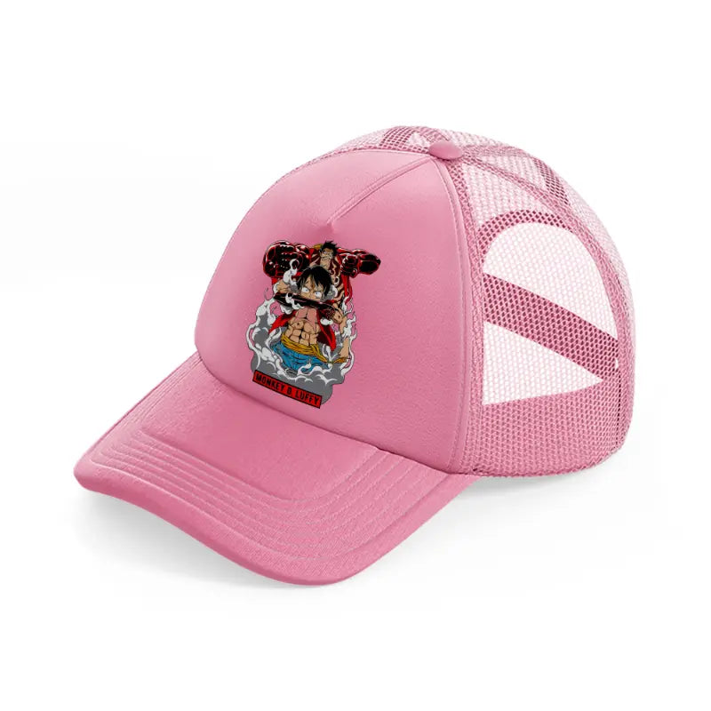 monkey d luffy-pink-trucker-hat