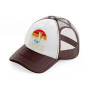 i'd rather be golfing brown trucker hat