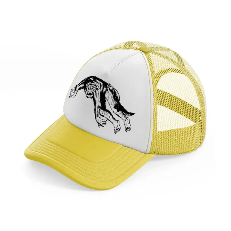 warewolf yellow trucker hat