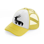 hunting symbol-yellow-trucker-hat