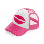 lips-neon-pink-trucker-hat