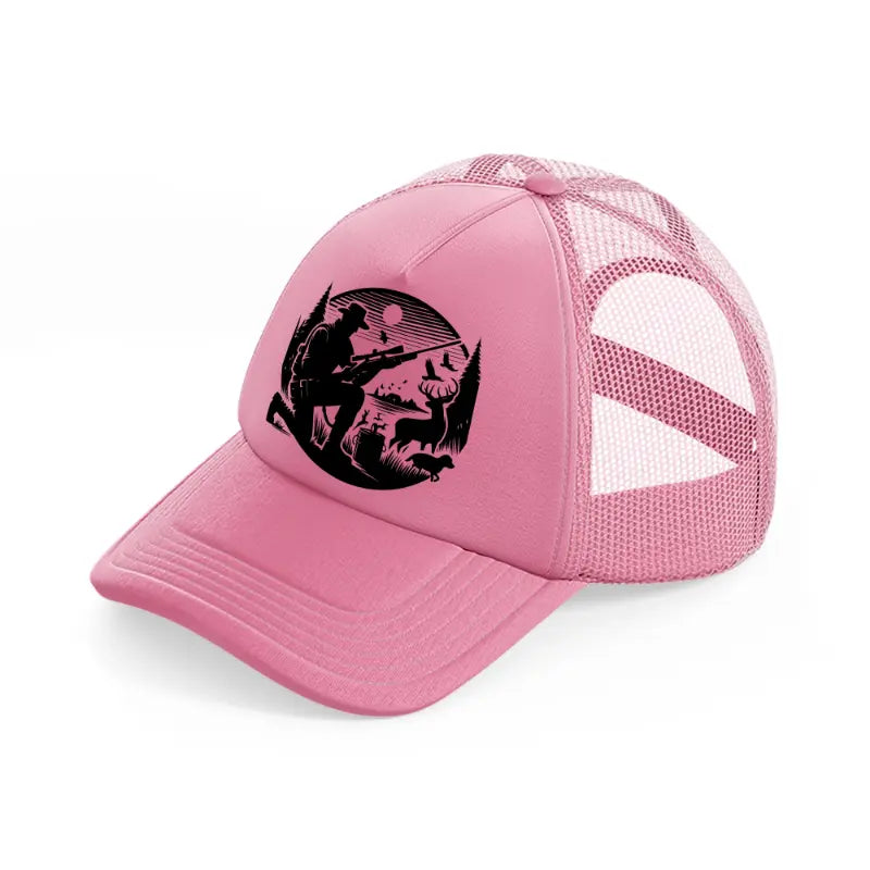 hunter rifle-pink-trucker-hat
