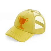 trophy gold trucker hat