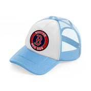 boston red sox badge sky blue trucker hat