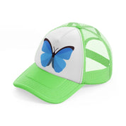 051 butterfly 30 lime green trucker hat